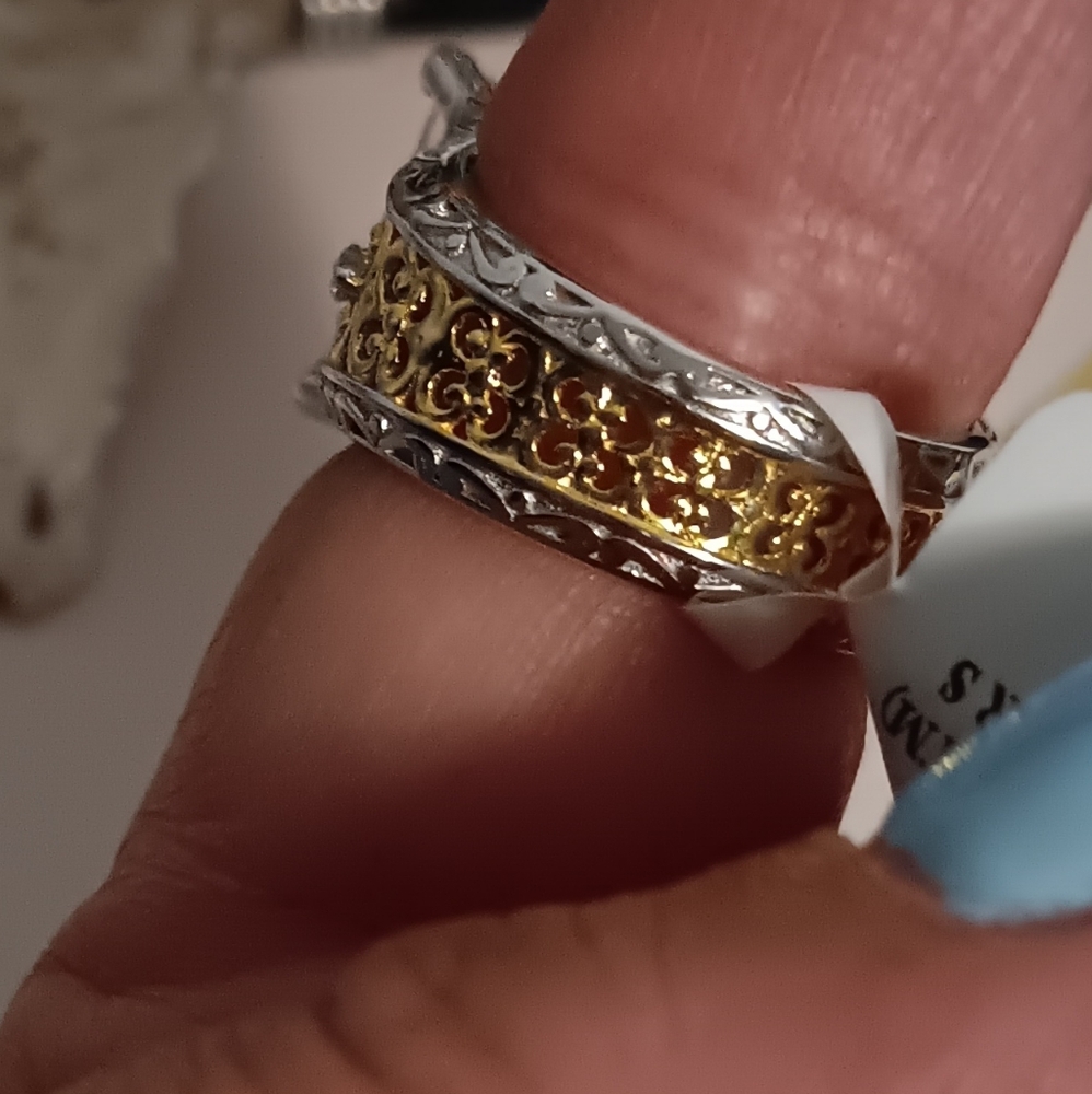 COCKTAIL RING 18K YELLOW GOLD OVER STERLING SILVER SIZE… - Picture 5 of 12